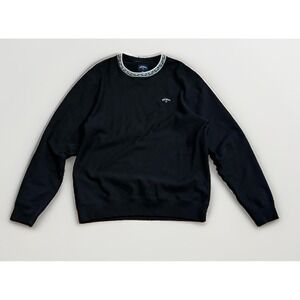 Noah NYC Jacquard Polka Dot Collar Crewneck Sweatshirt M Sweater Black